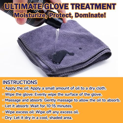 AliBall 8.5 Fl Oz Baseball Glove Oil Conditioning Leather Softener & Break-In