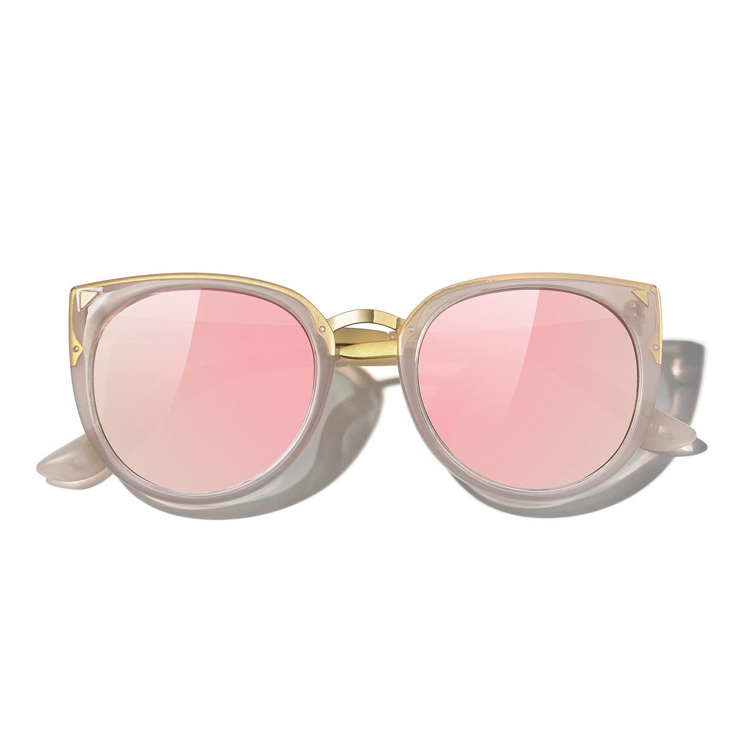 MERRY'S Girls Cat Eye Sunglasses for kids Children Polarized Sunglasses S7000 (Pink Mirror, 49)