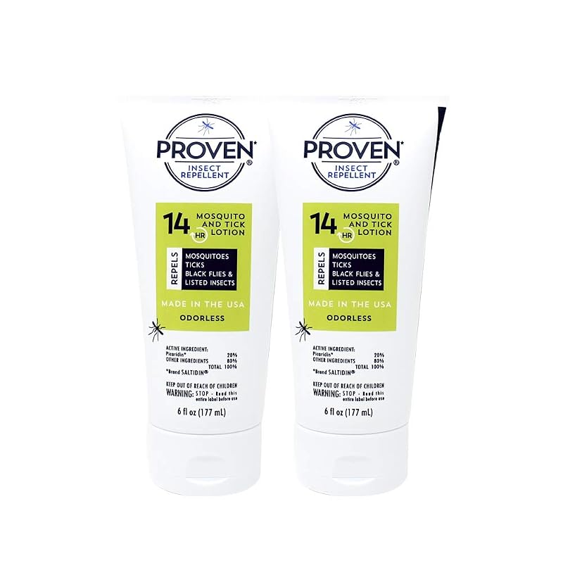 Proven 20% Picaridin Insect Repellent Lotion Unscented 6 fl oz (Pack of 2)
