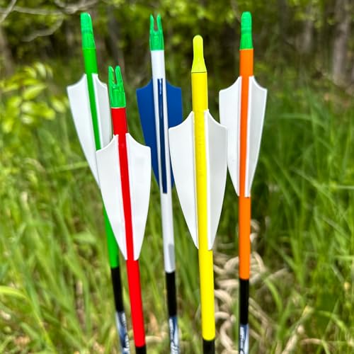 6 Inch Arrow Wraps - White / 1.125 Inch, 12 Pack for Arrow Visibility