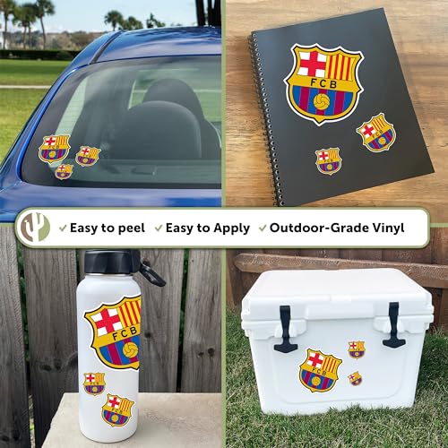 Official FC Barcelona Vinyl Sticker Decal for Laptops Water Bottles & Cars