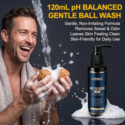 Men's Hygiene Kit with Ball Wash, Anti-Chafing Cream & Powder – Personal Care Set