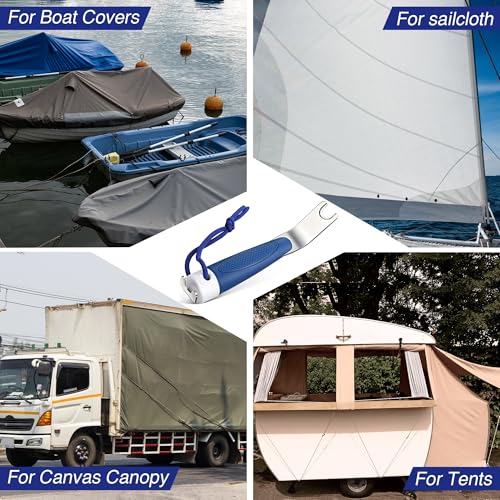 Enhon Boat Canvas Snap Tool Blue - Dual-Ended Stainless Steel Remover