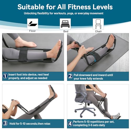 Full-Body Hamstring and Lower Back Stretching Device with Adjustable Length