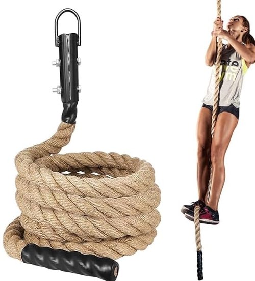 LTTGX Gym Climbing Rope for Strength Training & Fitness Workout - 10ft Exercise Rope for Climbing Training Home Gym