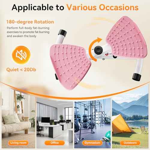 Freepi Waist Twister Machine Exercise,Ab Workout Equipment With 300lbs,Waist & Abdomen Muscle Home Exercise Equipment,Adjustable Silent Ab Twisting Board for Women Man