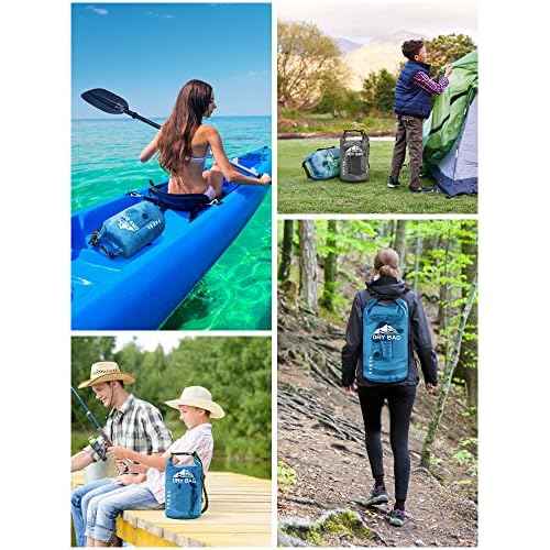 HEETA Dry Bag Waterproof for Women Men, 5L/10L/20L/30L/40L Roll Top Lightweight Dry Storage Bag Backpack with Phone Case for Travel Swimming Boating Kayaking Paddle Board Camping Beach Accessories