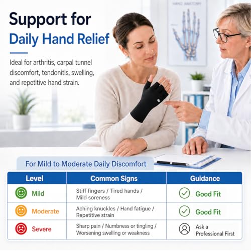 INZILOTEX Medium Arthritis Compression Gloves 20-32mmHg Pain Relief