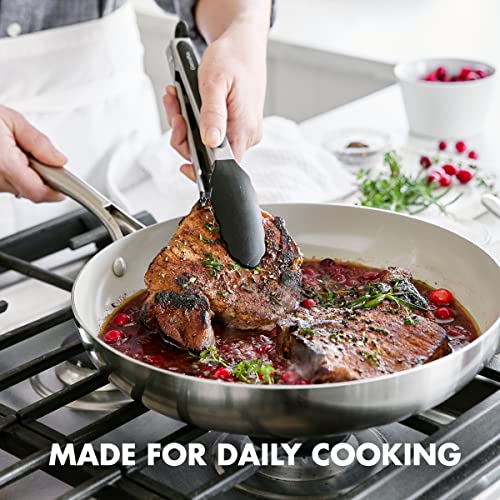 Charcoal Gray GreenPan 5 Piece Silicone Cooking Utensil Set Nonstick Scratch-Free