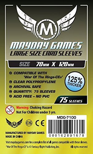 War of The Rings Card Sleeves 70x120mm - Large Sized, Archival Safe, PVC-Free