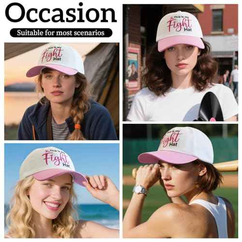 Ghazni Breast Cancer Gifts for Woman - Breast Cancer Awareness Accessories, Adjustable Hat Headwear for Women
