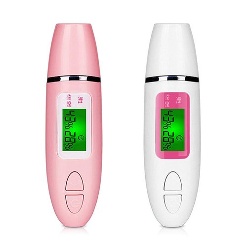 Portable Skin Analyzer Digital Skin Detector Pen with LCD Screen Water Oil Tester Moisture Analysis Machine for Beauty Salon Spa Home Travelling Gift Girls Women