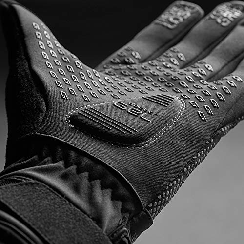 Waterproof Winter Cycling Gloves - Windproof Thermal Padded, XX-Large, Black