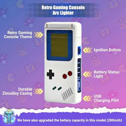 BAHASA Electric Lighter - USB Rechargeable Plasma Lighter, Windproof Flameless Lighters, Perfect for Retro Gaming Gifts, Men's Birthday Gifts