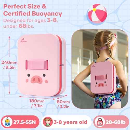 Back Board Kids Swim Belt: Sportneer Swimming Training Belt Swim Trainer Adjustable Layers Thicken Foam Training Board Pool Floaties for Kids Swimming Beginners Floats Swim Lessons Equipment