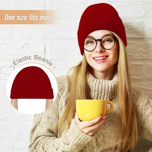 Unisex Satin & Silk Lined Slouchy Warm Winter Hat - Knit Satin Lined Beanie for Women & Men