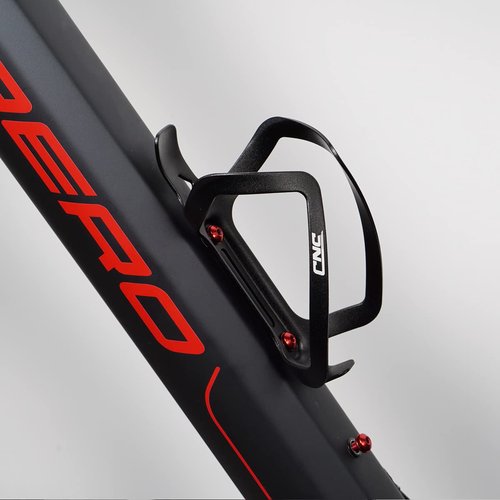 CNC Bike Water Bottle Holder, 2-Pack Bike Water Bottle Cage for Road Bike/Mountain Bike，Black