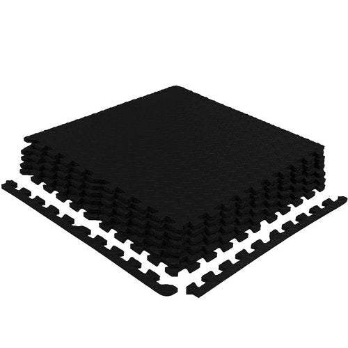 Gold Water Trading GWT Puzzle Exercise Mat, EVA Foam Interlocking Floor Tiles for Home Gym, Workout Equipment, Treadmill, Protective Flooring, Fit Tile 24 SQ FT (6 Pcs)