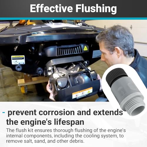 Jet Ski Engine Flush Adapter Kit with Quick Connect for Seadoo Kawasaki