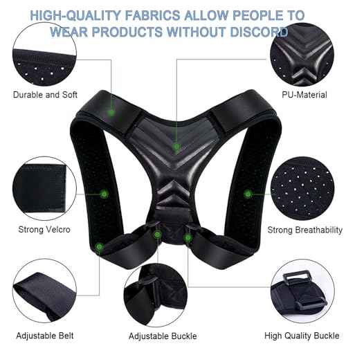 Posture Corrector, Back Brace for Women and Men, Adjustable Back Support, Shoulder Straightener for Improving Hunchback, Providing Pain Relief from Neck, Shoulder, and Upper Back