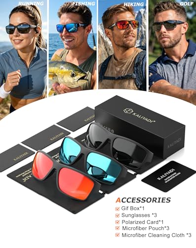 Polarized Sunglasses Men Women UV400 Protection Sports Eyewear for Fishing Golf