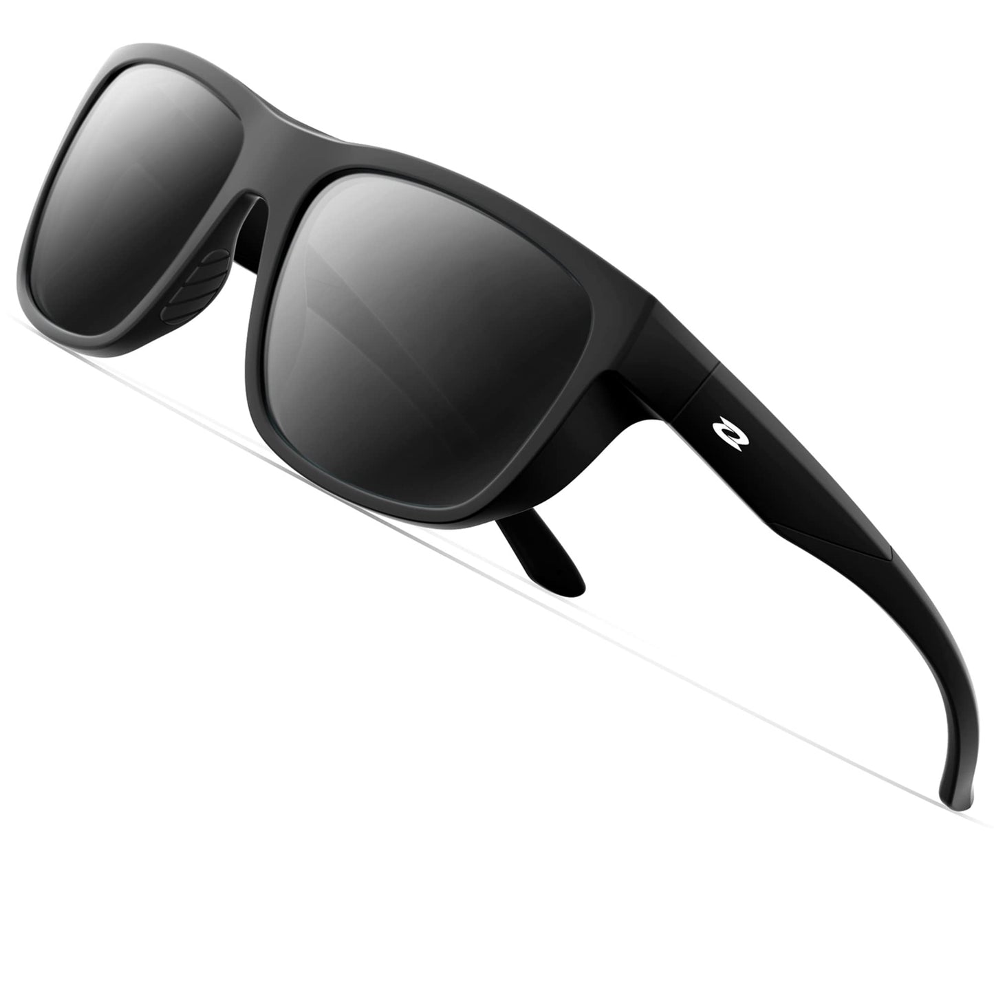 RIVBOS Polarized Womens Mens Sunglasses Fashion UV Protection Sports Driving Baseball Golf Fishing RBS862-Black