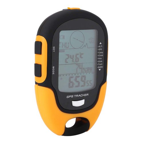 Ayayu Multifunction Digital Altimeter, Waterproof Handheld GPS Navigator Tracker with Mini Torch, Electronic Barometer Thermometer Compass for Camp Climb Hike