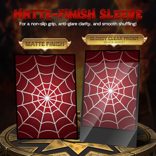 MTG Card Sleeves - Spider Web Design - 100 CT EDH Commander Protective Sleeves