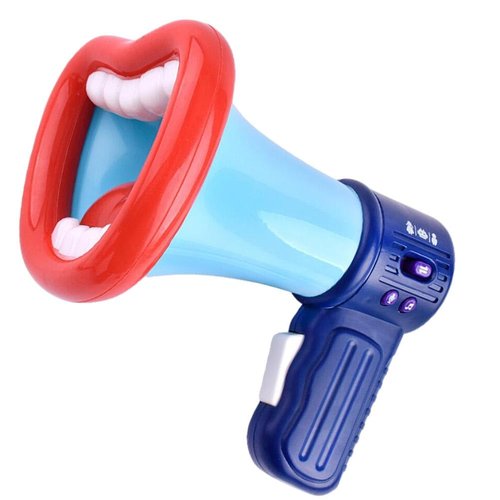 Totority Battery- Operated Megaphone Portable Megaphone Bullhorn Mega Phone Loud Speaker Prize for Kids and Adults Blue