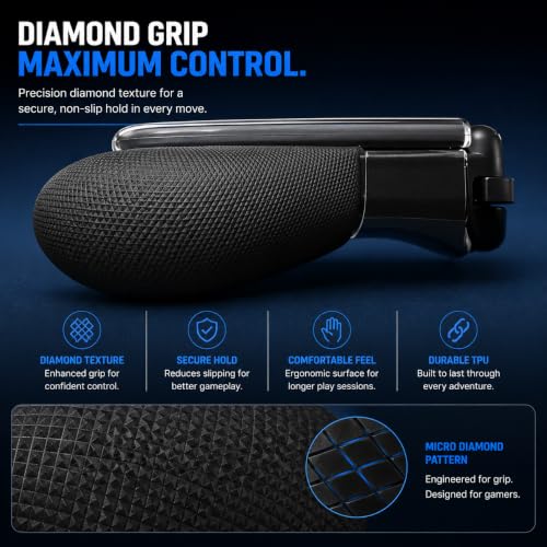 Ayn Thor Handheld Gaming Console Grip Case Black - Ergonomic TPU Cover with Thick Handles