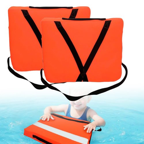 Boat Throwable Flotation Device, 2025 Upgraded High Buoyancy Boat Throw Cushion with Strap, Swimming & Rescue Boat Throwable Flotation Device, Orange Throwable Flotation Cushion (1)