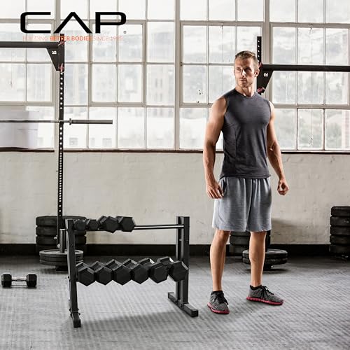 24-Inch Dumbbell and Kettlebell Storage Rack - Compact Home Gym Organizer