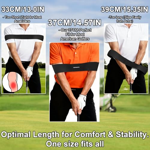 Golf Swing Training Aid with Arm Band and Instructions for Improved Accuracy