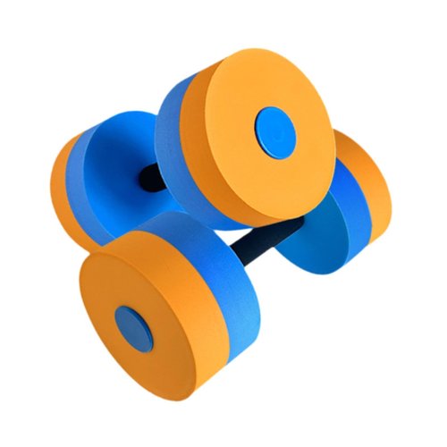 Colaxi Aquatic Exercise Dumbbells EVA Water Float Dumbbell Portable Swim Weights Pool Fitness Professional Water Aerobic Workouts, Orange Blue