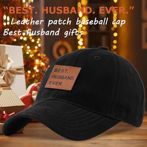 Gifts for Husband Fathers Day Anniversary Husband Gifts from Wife Dad Hat Black