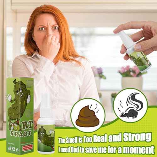 SHENGSEN Fart Spray Extra Strong,Gag Gifts Funny Adult and Kids,Non Toxic Fart Bomb,Green