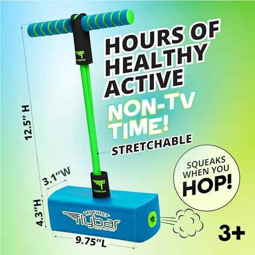 Flybar My First Foam Pogo Jumper for Kids Fun and Safe Pogo Stick for Toddlers, Durable Foam and Bungee Jumper for Ages 3 and up, Supports up to 250lbs