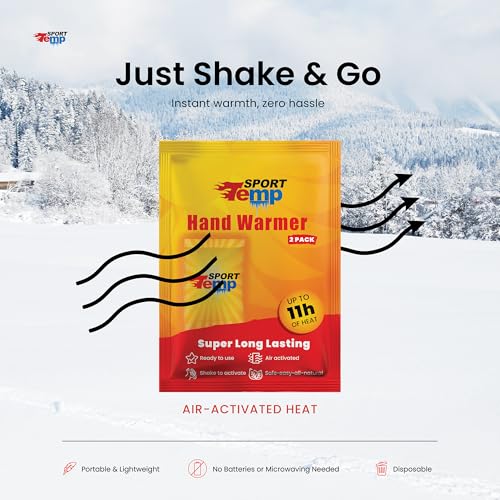 Long Lasting Hand Warmers 45 Pairs - Up to 11 Hours of Heat, All Natural, Odorless, Air Activated, One Size