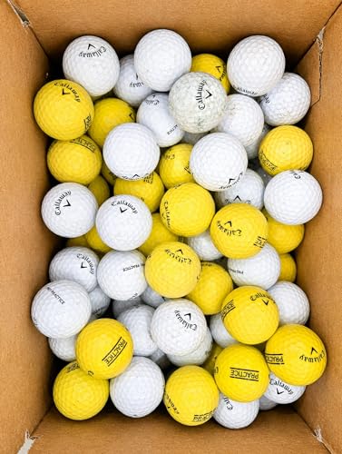 Used Golf Balls Bulk Box - 100 Count Range Practice Shag Balls for Men and Women