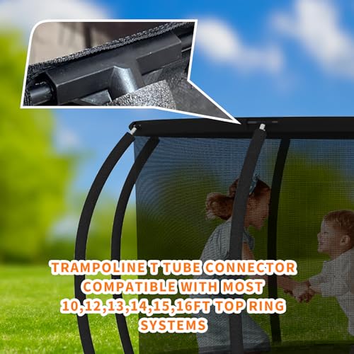 Plastic Trampoline T Connectors - 6 Pack for Top Ring Systems