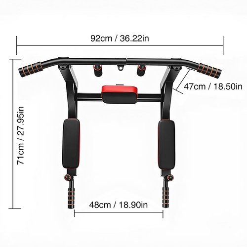 Multifunctional Wall-Mounted Pull-Up Bar – Heavy-Duty Indoor Horizontal Bar for Home Gym, Chin-Up, Punching Bag, and Exercise Equipment – Adjustable & Space-Saving (Black)