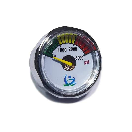 Aopkeo 1 inch Pressure Gauge Mini Micro Manometre 1/8NPT for Paintball PCP Airsoft Mountaineering Diving 1500psi, 2000psi, 3000psi, 5000psi, 6000psi (1/8NPT-3000psi)