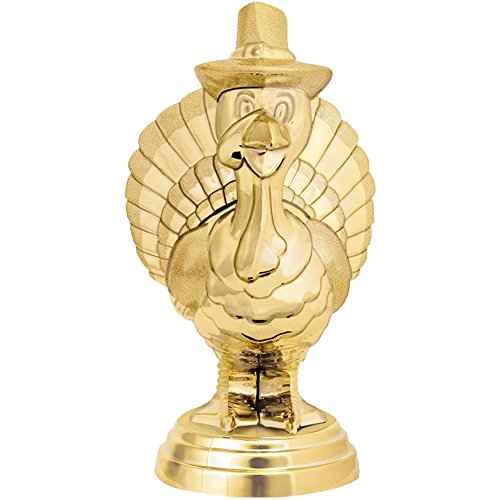 6" Gold Turkey Trophies - Personalized Thanksgiving Turkey Trophy Awards