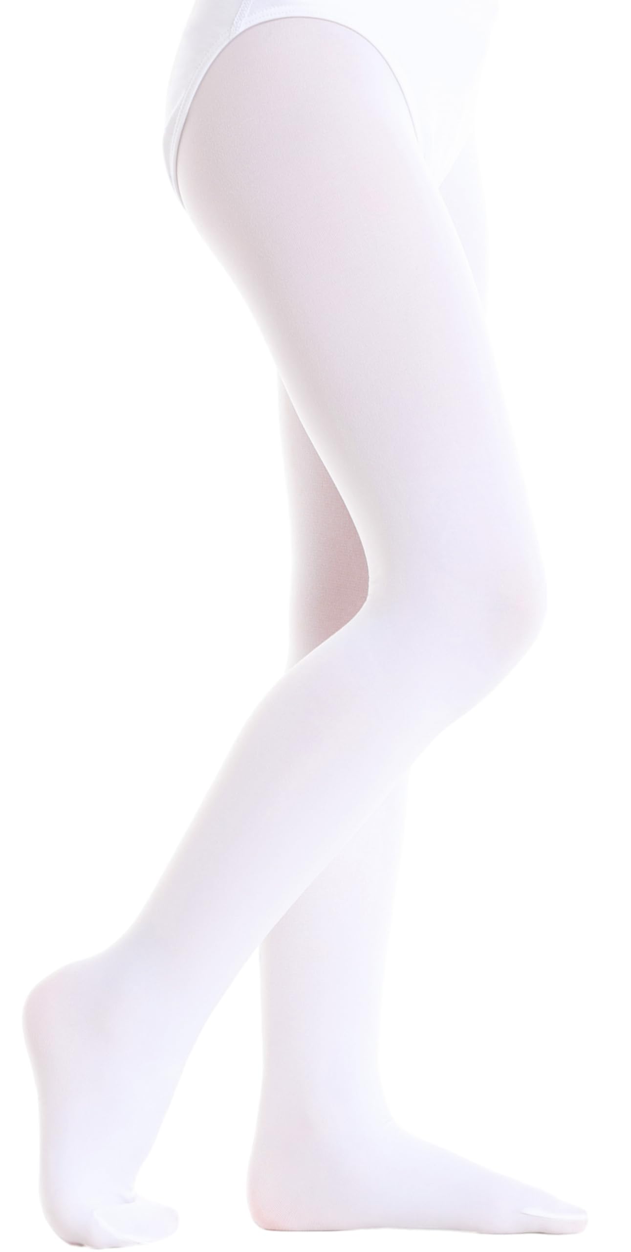 Yitoco Toddlers Ballet Dance White Tights for Girls Stockings Kids Students Leggings Footed Tights Outfit (1 Pairs, White, 3-4T, YOTS01-W-1CS*)