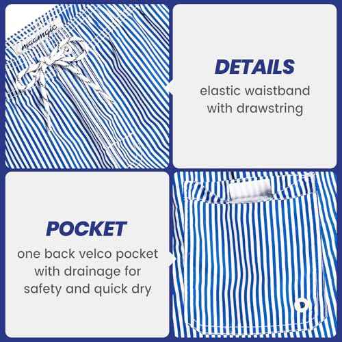 maamgic Mens Swim Trunks Quick Dry Swim Shorts with Mesh Lining Funny Swimwear Bathing Suits 7inch