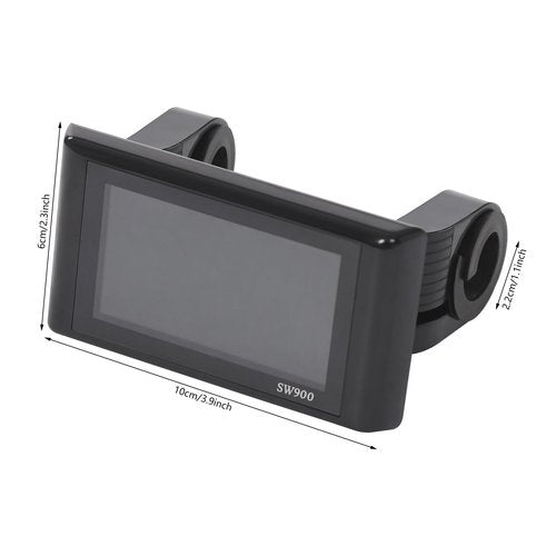 BANLICALI 36-72V E-Bike Display LCD Screen for Show The Battery-Level, Speed, Total Mileage, Gear, Multicolor Display, 3.9" L x 2.3" W Electric Bicycle Screen Black