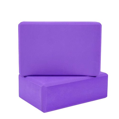 Yoga Blocks 2 Pack, Lightweight Premium EVA Foam Yoga Blocks, Non Slip Supportive Foam Blocks Yoga Prop Accessories for Yoga, Pilates, Stretching and Meditation, Women Men Yogi Beginners (Purple, 9*6*3 inch)