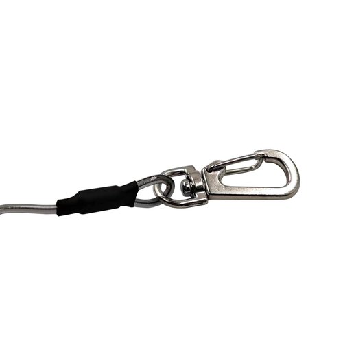 Aginkgo 5Pcs Fishing Lanyard Retractable Coiled Steel Wire Inside with Carabiner and Split Ring Heavy Duty Coiled Lanyard Stretched to 6.56ft for Kayak Paddle Leash Pliers Boating Tools