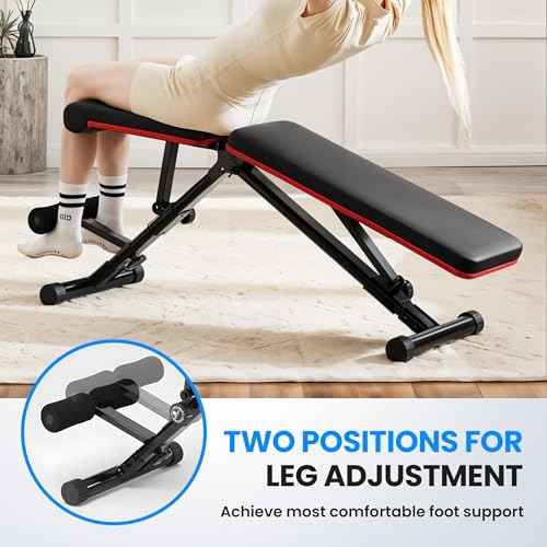 Adjustable Weight Bench 795LB Capacity Foldable Workout Bench Press for Home Gym, Full Body Exercise and Strength Training, Lifting Sit-up Incline Decline Flat Utility Bench, 2 Sec Fast Folding
