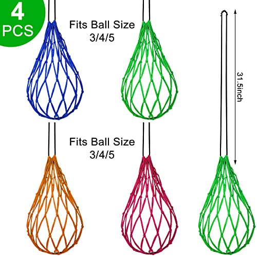 Soccer Kick Trainer Set - Adjustable Elastic Nets for Kids, 4 Colors